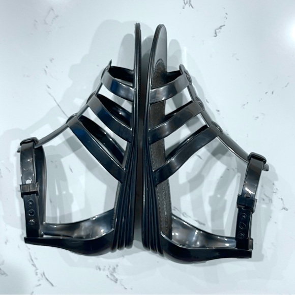 MARC JACOBS | Rubber Gladiator Jelly Sandals in Black | Size 7 | IT 37 - Picture 6 of 15